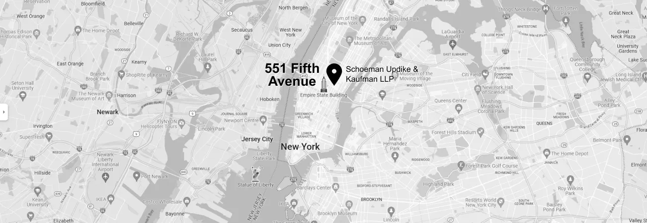 Map: Schoeman Updike & Kaufman LLP, 551 Fifth Avenue, New York